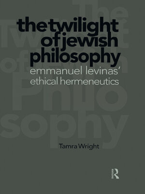 cover image of Twilight of Jewish Philosophy